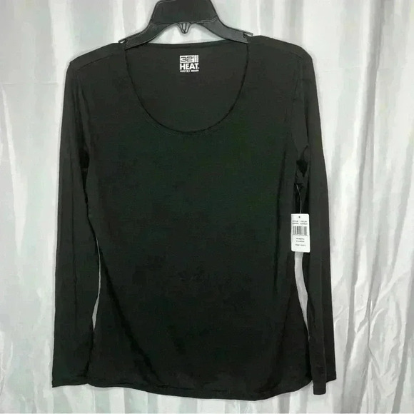 NWT 32 DEGREE HEAT Black Long sleeve shirt. Size XL - Picture 1 of 4